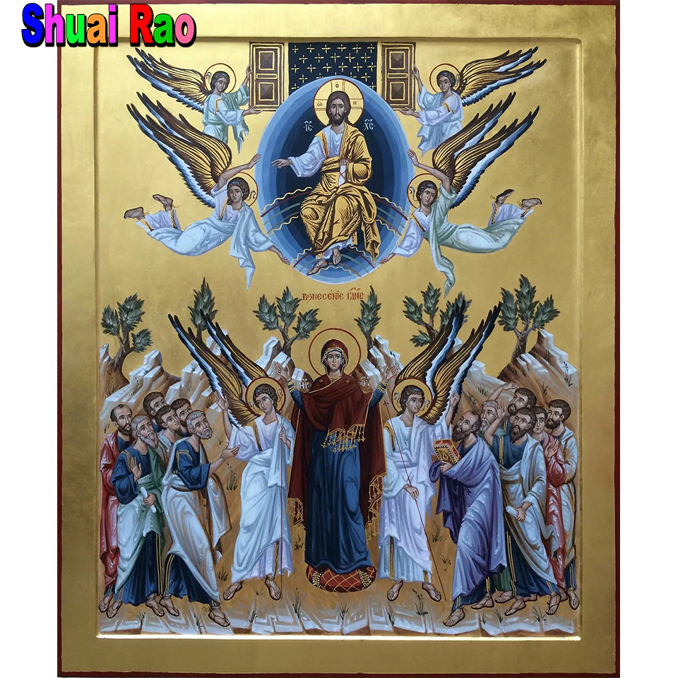 Virgin maria religious DIY 5D  - Embroidery Jesus บทวิจารณ์และราคา