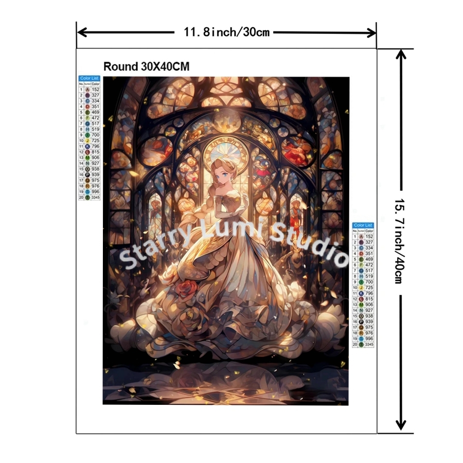Cute Cinderella Castle 5D Full - Embroidery Daisy บทวิจารณ์และราคา