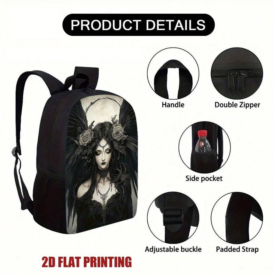 Gothic Phantom Angel Backpack  - Embroidery Rose บทวิจารณ์และราคา