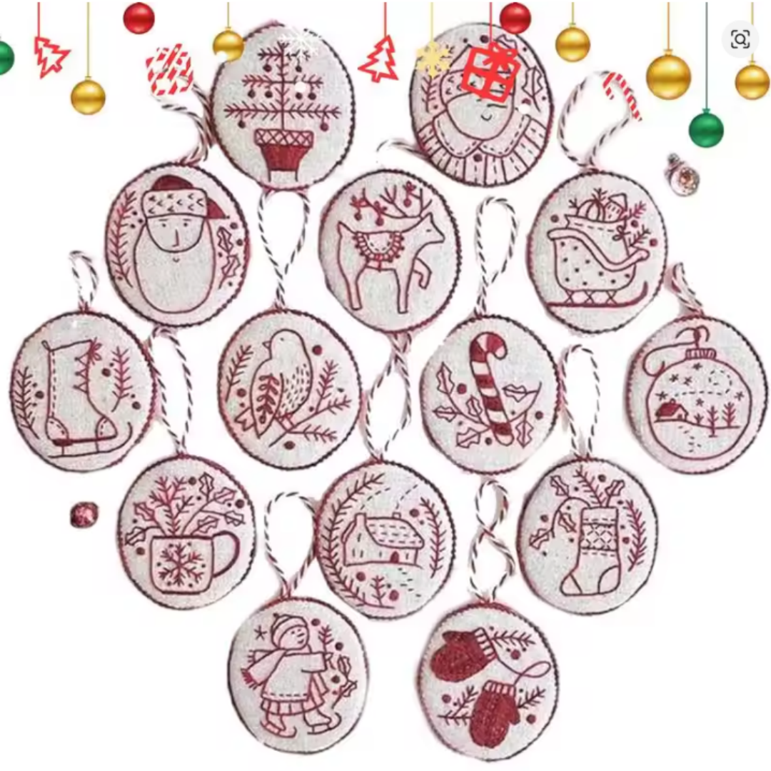 Christmas 2025 News Handmade E - Embroidery Xmas Decorations บทวิจารณ์และราคา