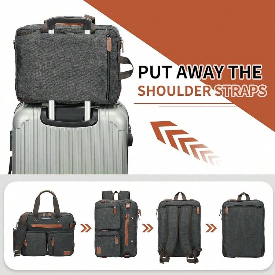 Canvas Laptop Backpack 3-In-1  - Embroidery Canvas บทวิจารณ์และราคา
