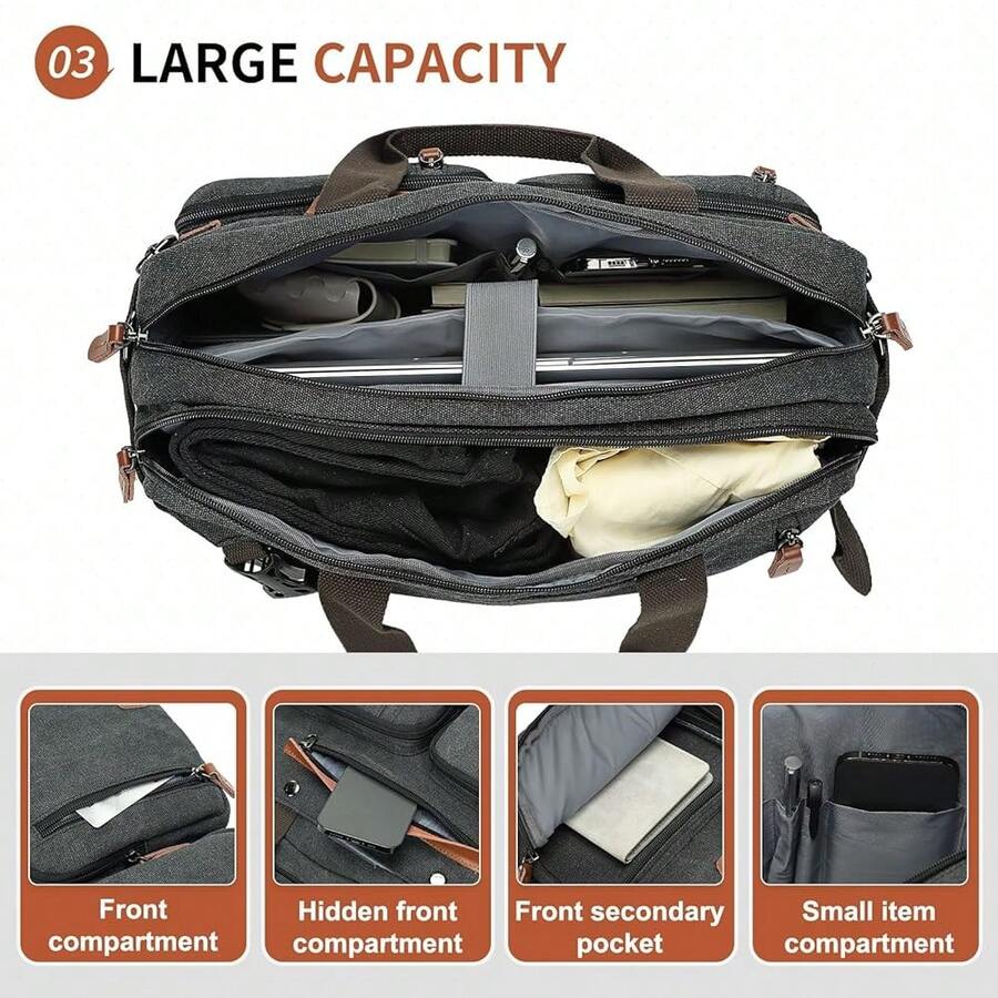 Canvas Laptop Backpack 3-In-1  - Embroidery Canvas บทวิจารณ์และราคา