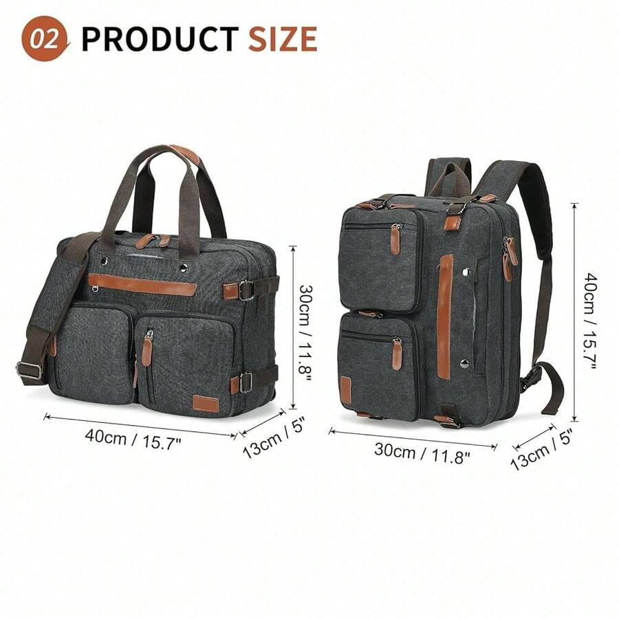 Canvas Laptop Backpack 3-In-1  - Embroidery Canvas บทวิจารณ์และราคา