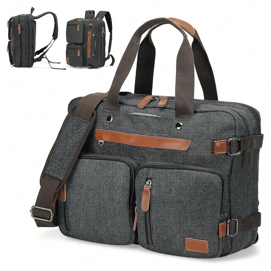 Canvas Laptop Backpack 3-In-1  - Embroidery Canvas บทวิจารณ์และราคา