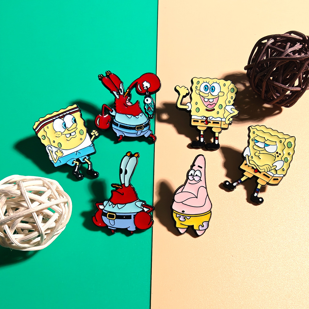 6 Pcs SpongeBob SquarePants An - Embroidery Tulle บทวิจารณ์และราคา