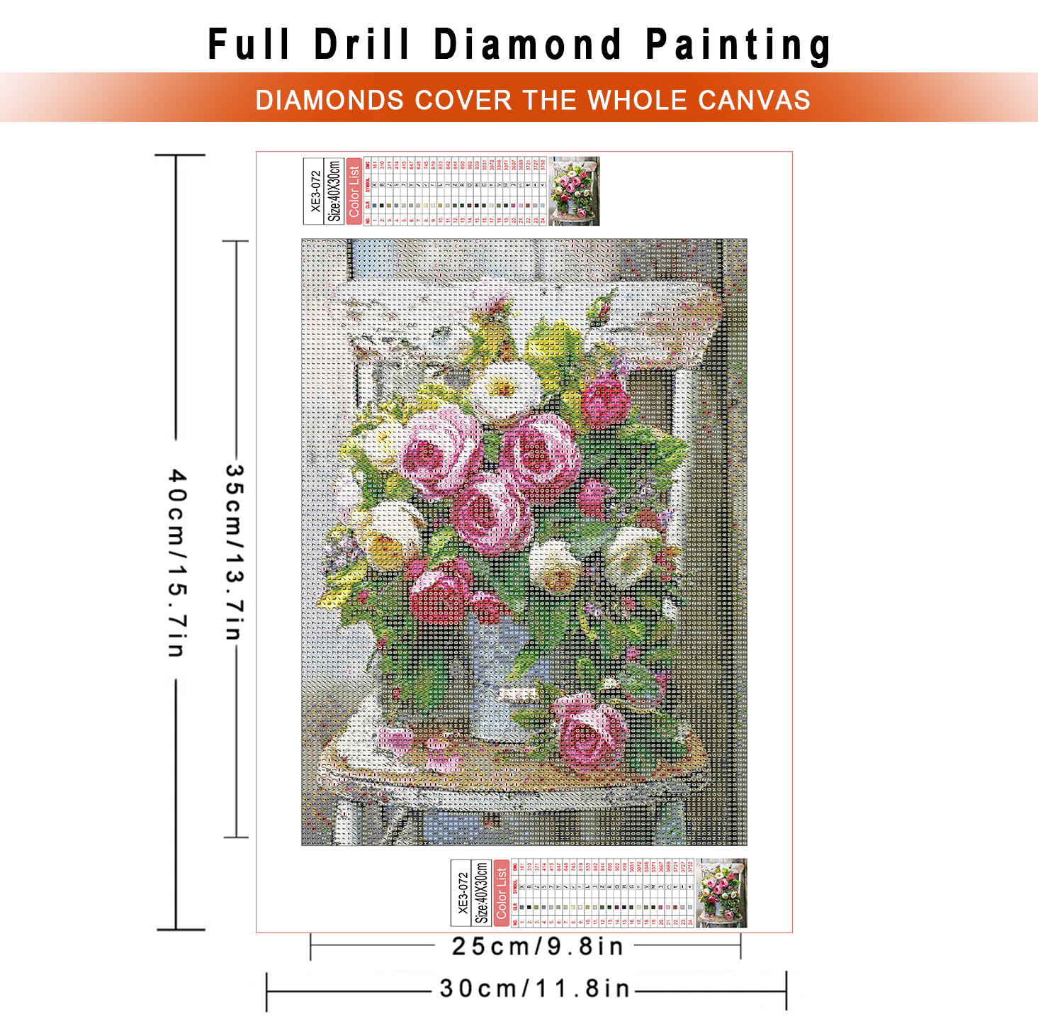 1pc frameless  Diamond Paintin - Embroidery Rose บทวิจารณ์และราคา