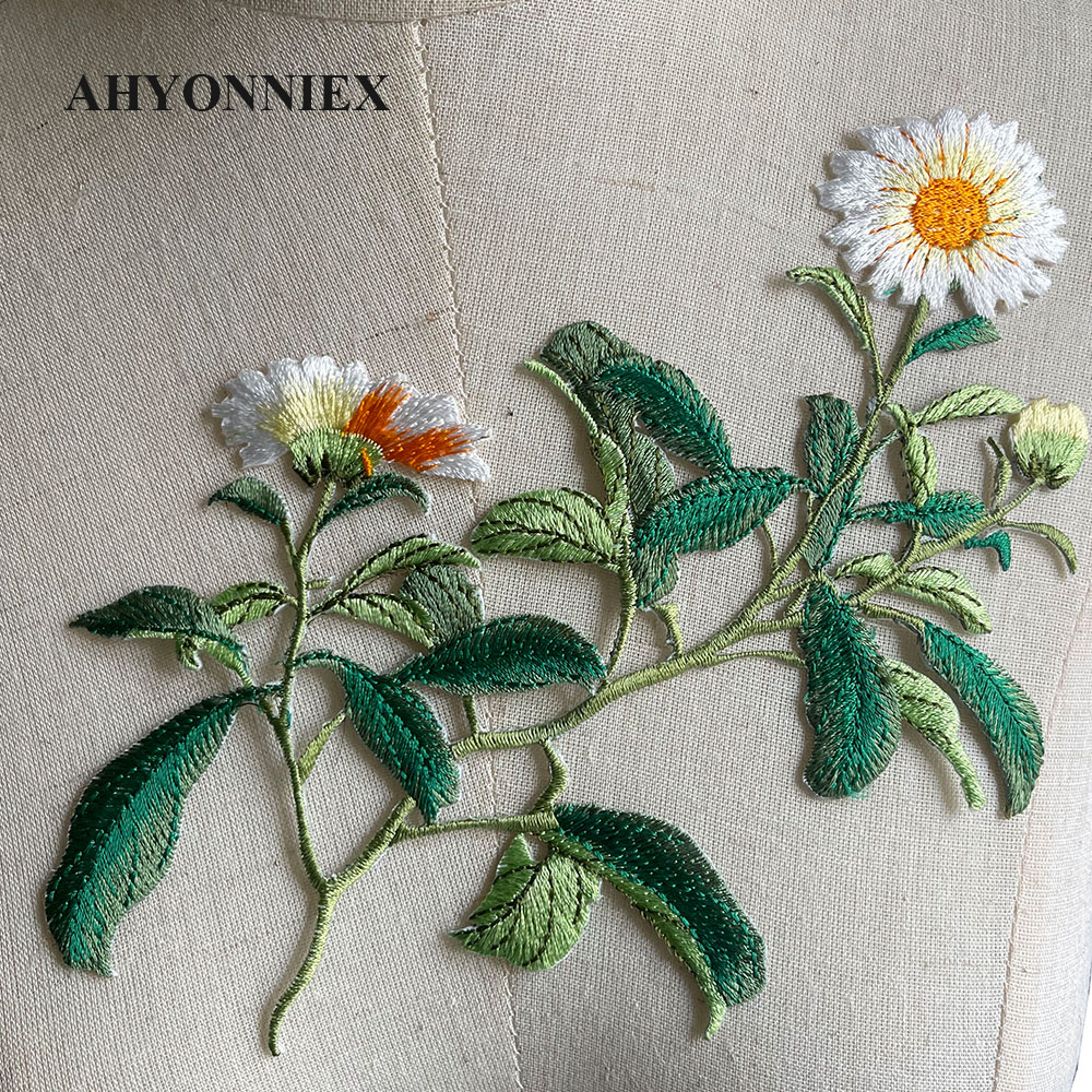 1 Piece Iron on Embroidery Pat - Embroidery Daisy บทวิจารณ์และราคา