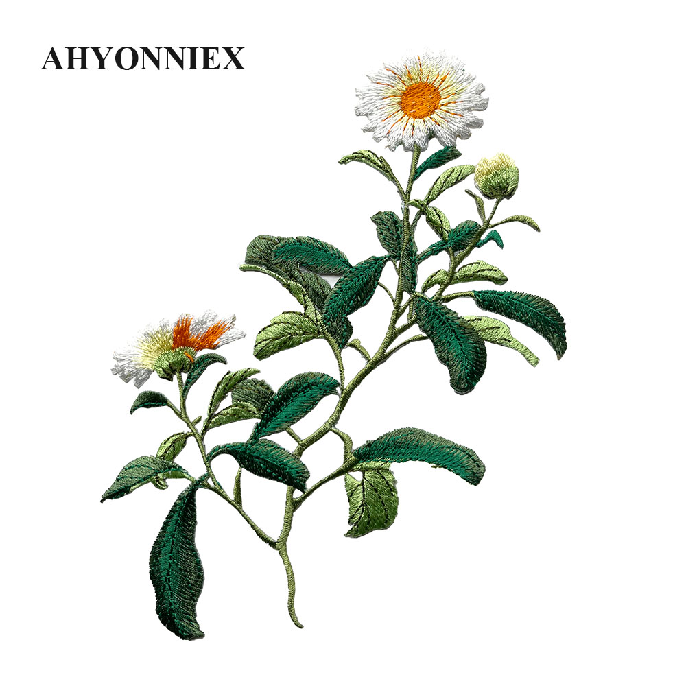 1 Piece Iron on Embroidery Pat - Embroidery Daisy บทวิจารณ์และราคา