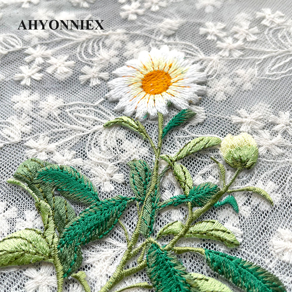 1 Piece Iron on Embroidery Pat - Embroidery Daisy บทวิจารณ์และราคา