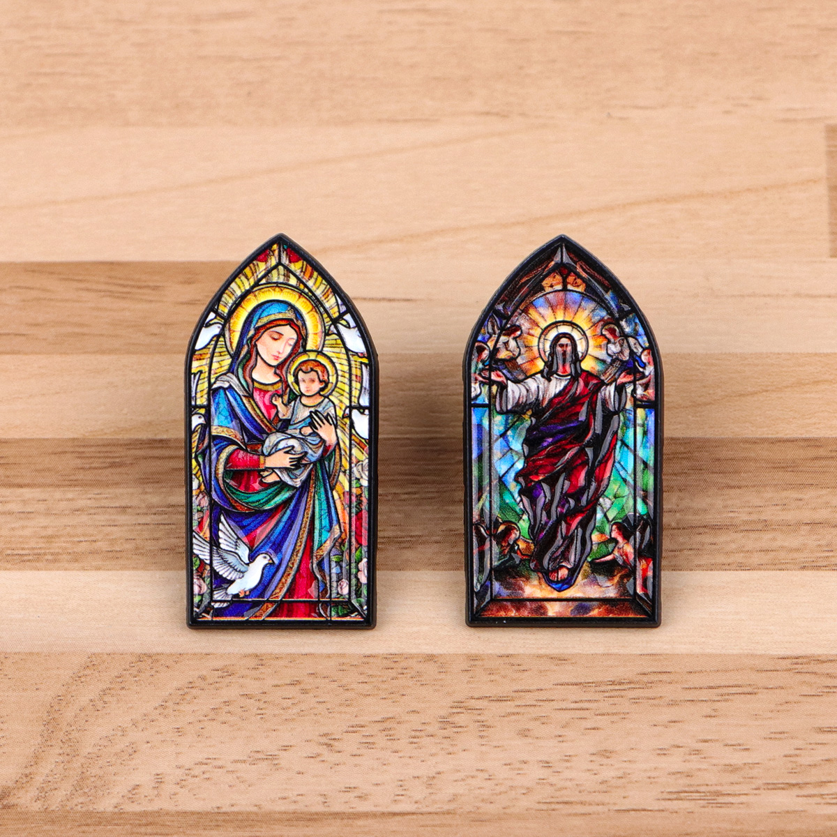 Virgin Mary Jesus Vintage Lape - Embroidery Jesus บทวิจารณ์และราคา