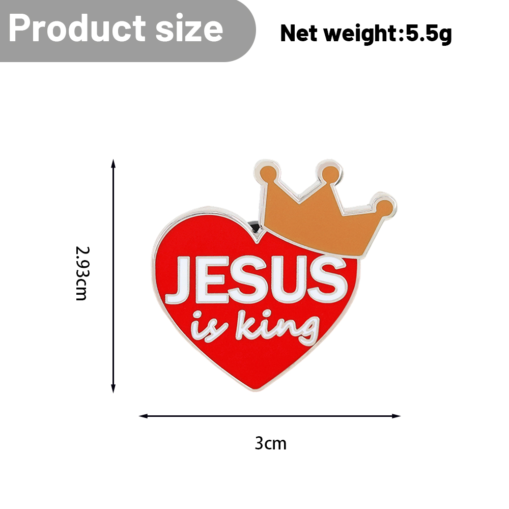 Jesus Is King Red Heart Crown  - Embroidery Jesus บทวิจารณ์และราคา