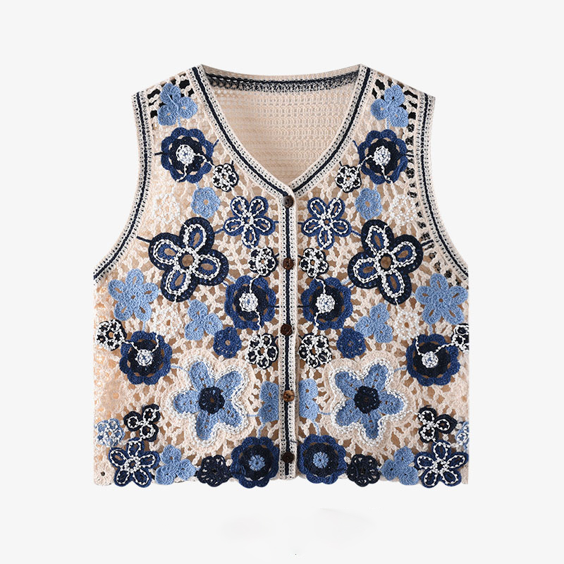 Daisy Crochet Vest for Women S - Embroidery Daisy บทวิจารณ์และราคา