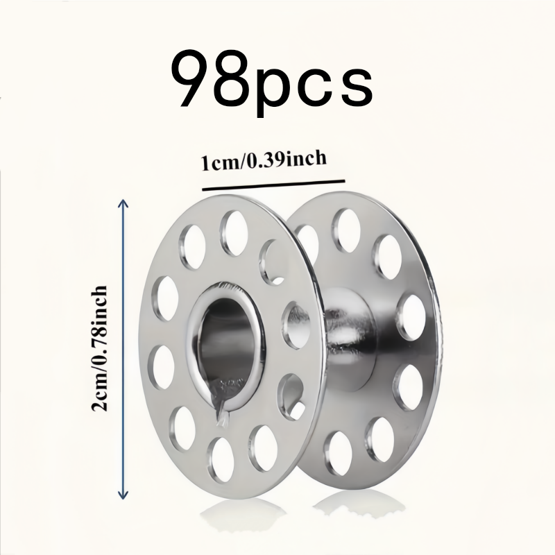 98Pcs Reusable Metal Bobbins,  - Embroidery Machine บทวิจารณ์และราคา