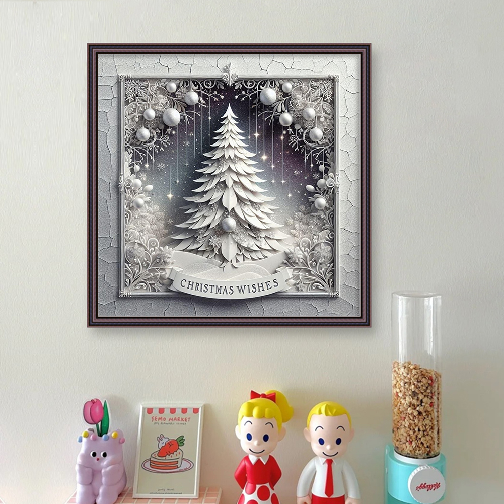 Xmas Printed Cross Stitch Kit  - Embroidery Xmas Decorations บทวิจารณ์และราคา