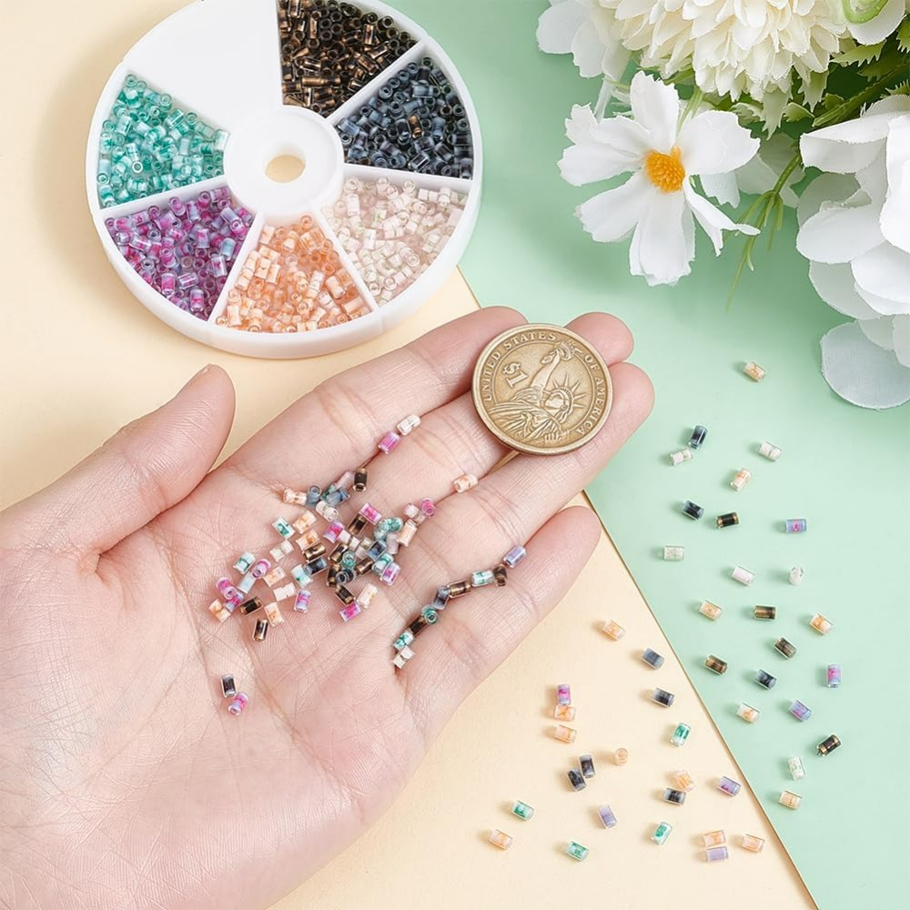 720pcs 6 Colors Tube Beads 24g - Embroidery Beads บทวิจารณ์และราคา