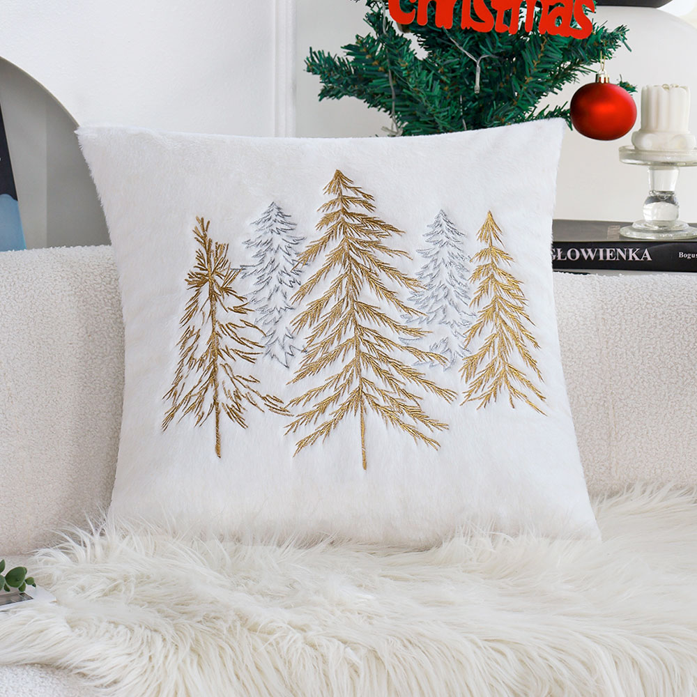 Christmas Faux Rabbit Fur Pill - Embroidery Xmas Decorations บทวิจารณ์และราคา