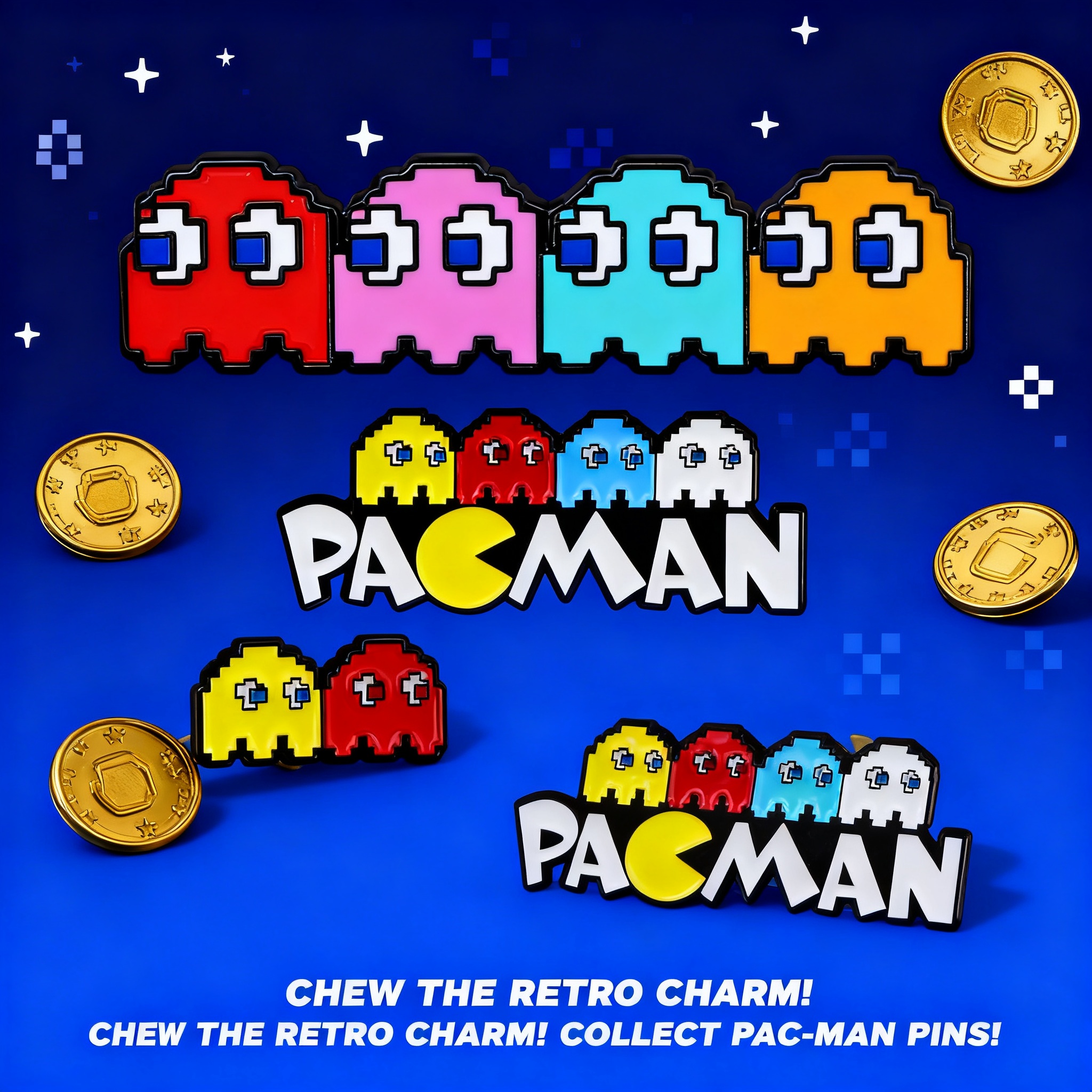 Pac-Man Game Brooch Pin Badge  - Embroidery Tulle บทวิจารณ์และราคา