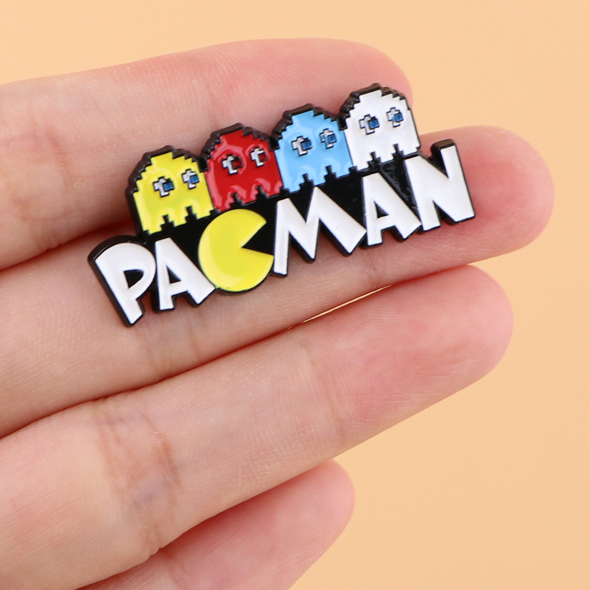 Pac-Man Game Brooch Pin Badge  - Embroidery Tulle บทวิจารณ์และราคา
