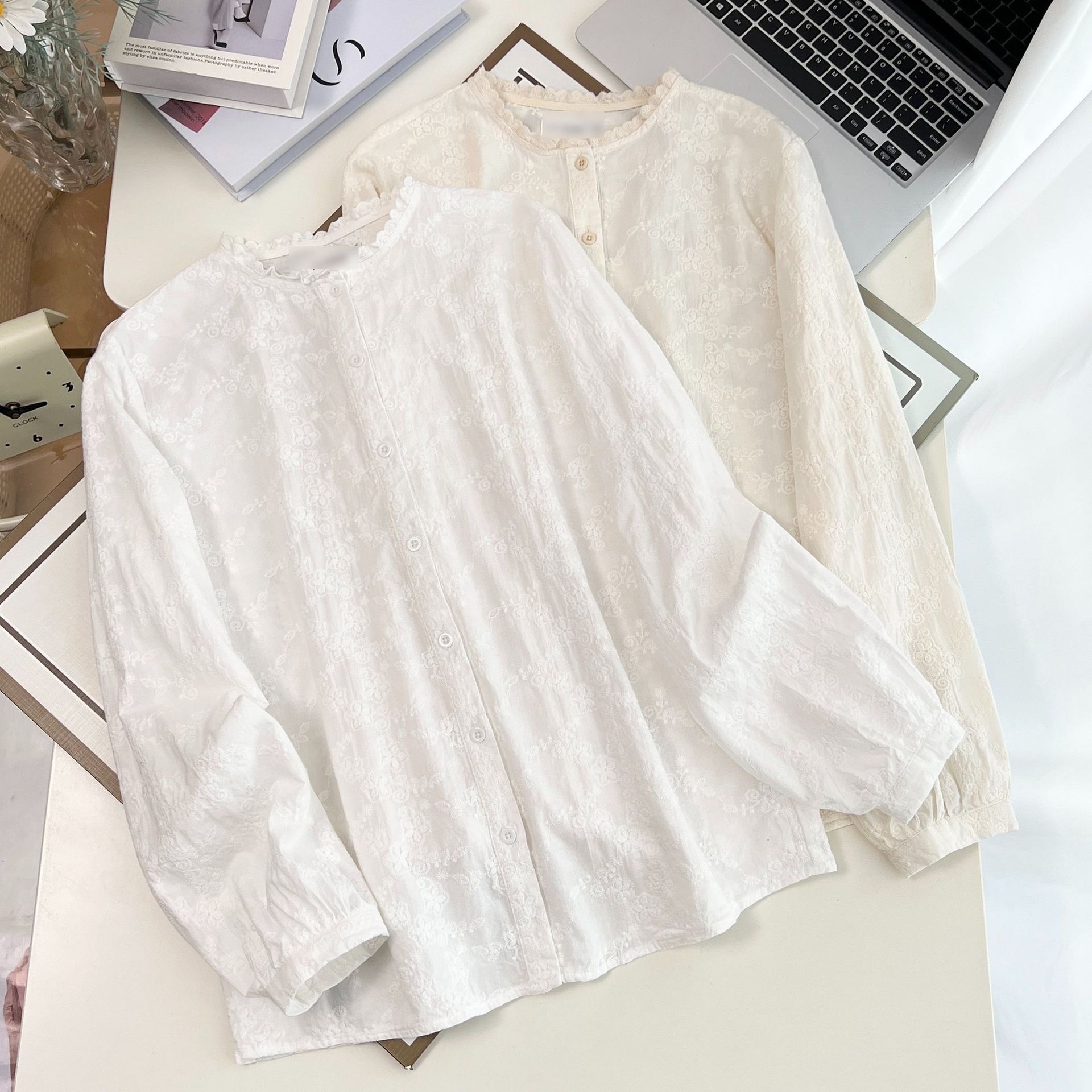 Plus Size Women's Blouses 2025 - Embroidery Blouse บทวิจารณ์และราคา