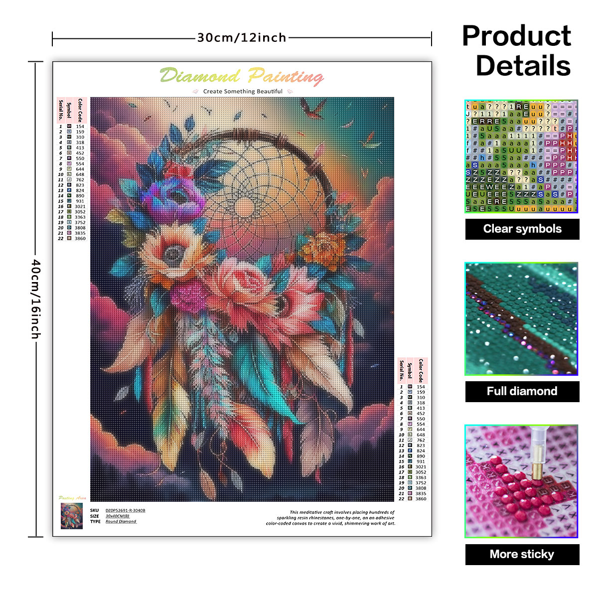 Frameless, Diamond Painting Dr - Embroidery Daisy บทวิจารณ์และราคา
