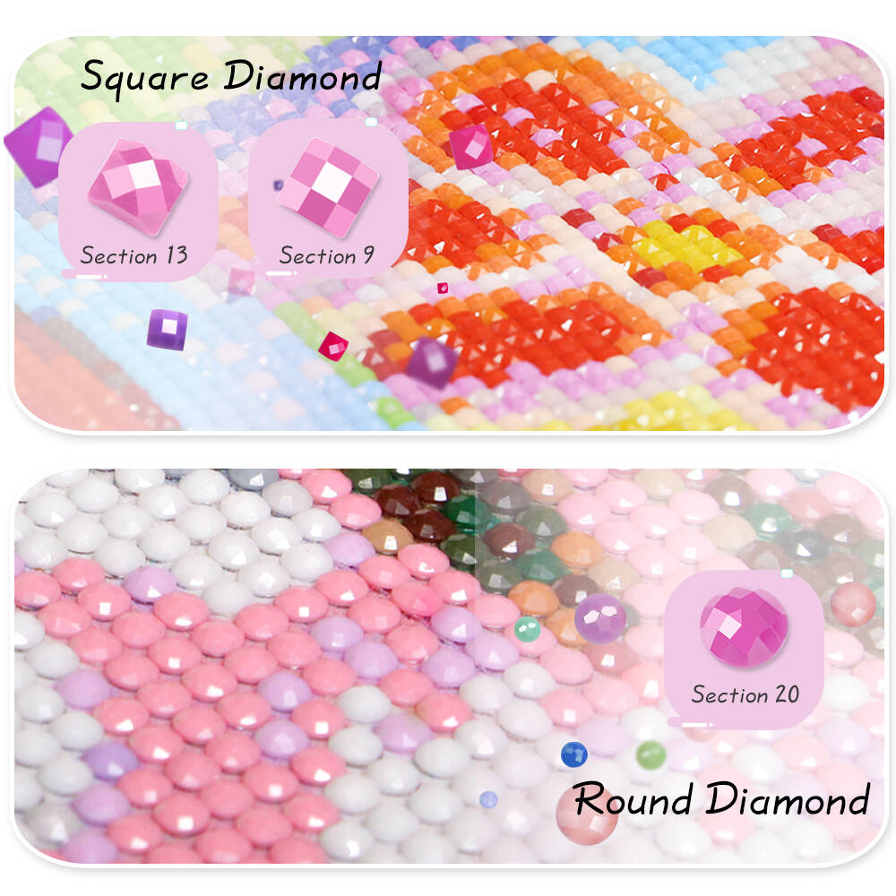 Full Square Round Diamond Pain - Embroidery Rose บทวิจารณ์และราคา