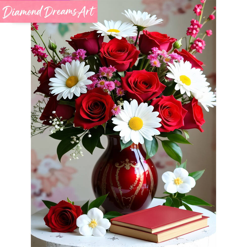 5D DIY Diamond Embroidery Rose - Embroidery Rose บทวิจารณ์และราคา