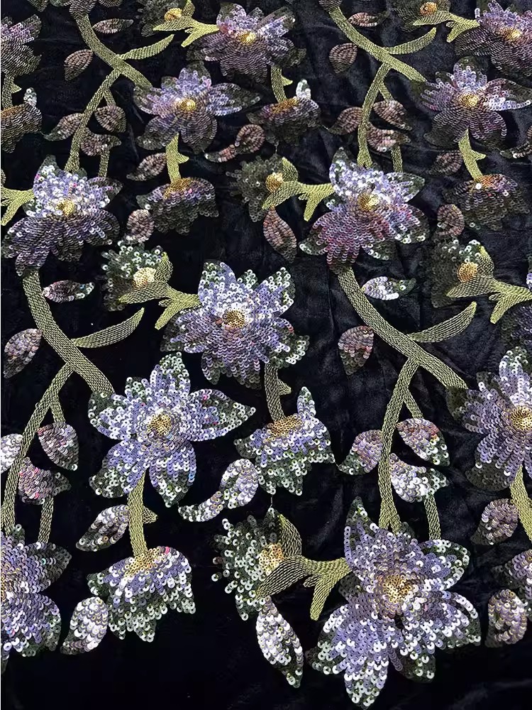 1yard Retro velvet tela Handcr - Embroidery Beads บทวิจารณ์และราคา